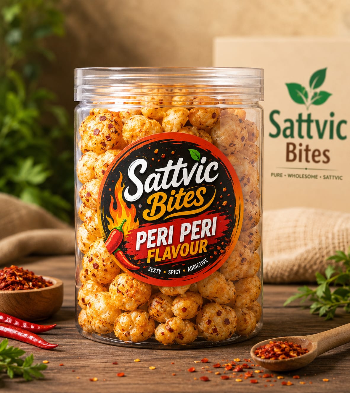 Sattvic Bites Peri Peri Flavour Makhana