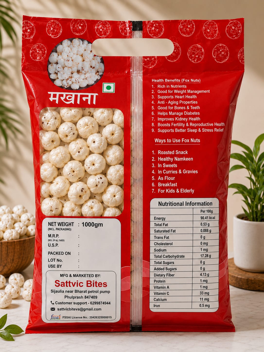 Sattvic Bites Superfood Makhana 5 Sutta