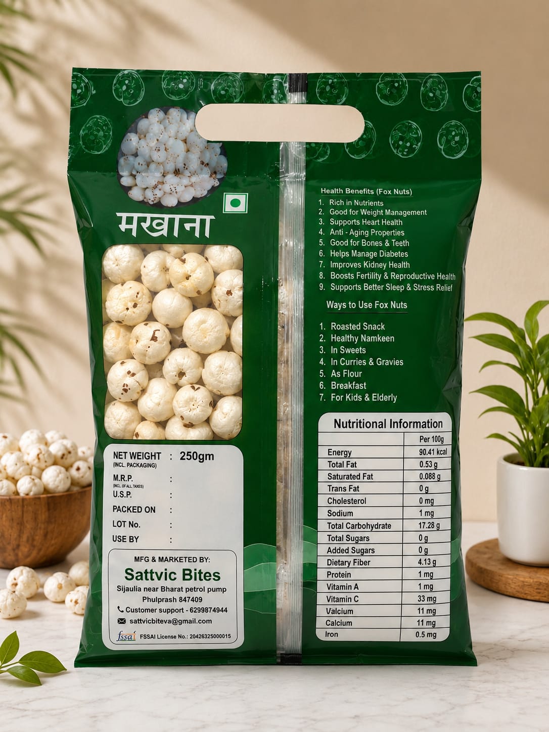 Sattvic Bites 4 Sutta Makhana